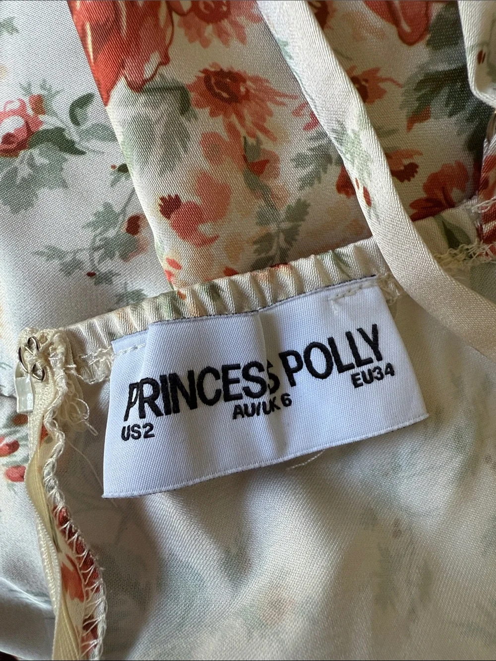 Princess Polly Lucardi Satin Floral Mini Dress - Picture 8 of 9